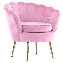 2 Piece Shanaya Velvet Armchair & Ottoman Set